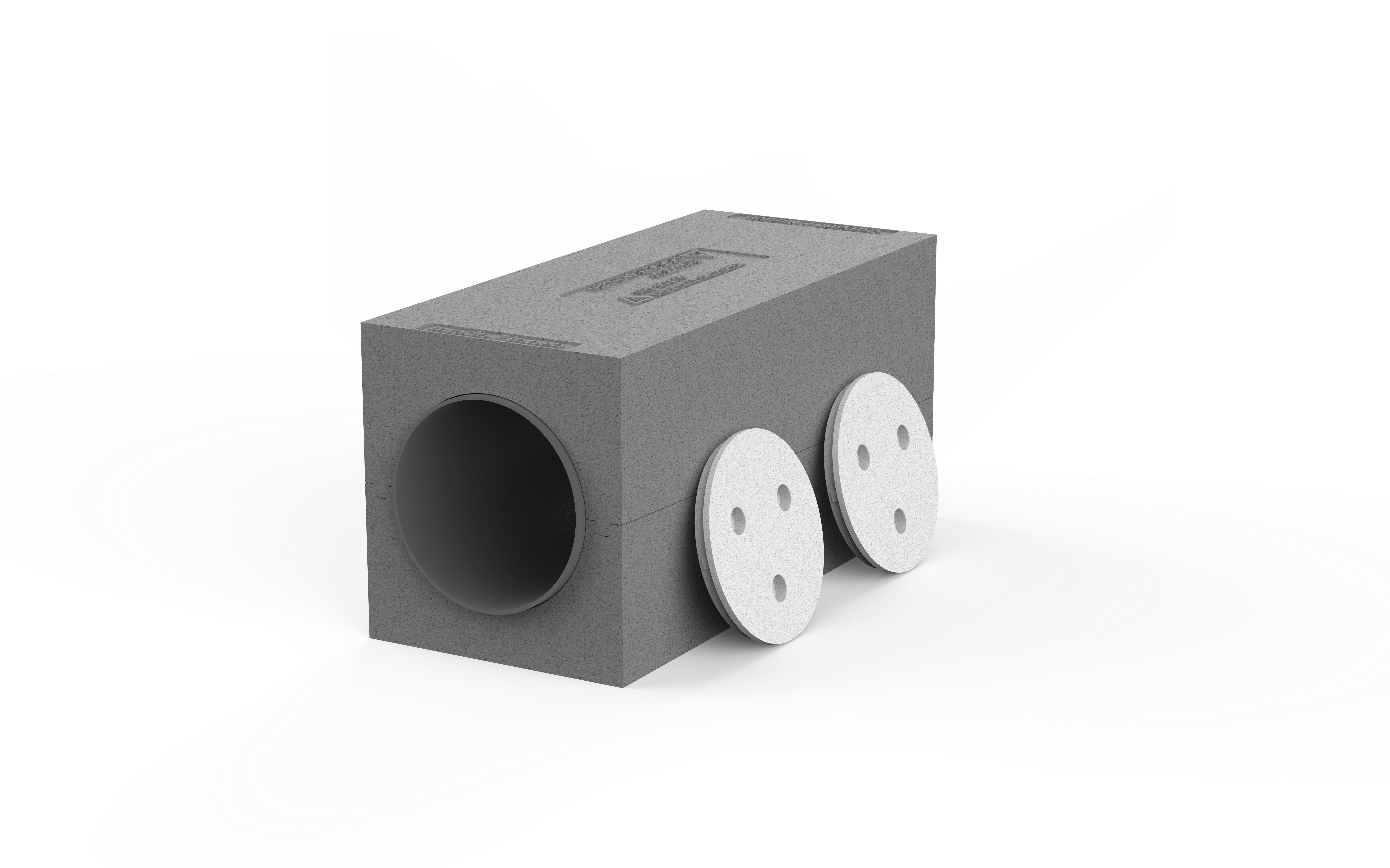 enovento Montagestein + Rohr DN 160, 500 mm lang